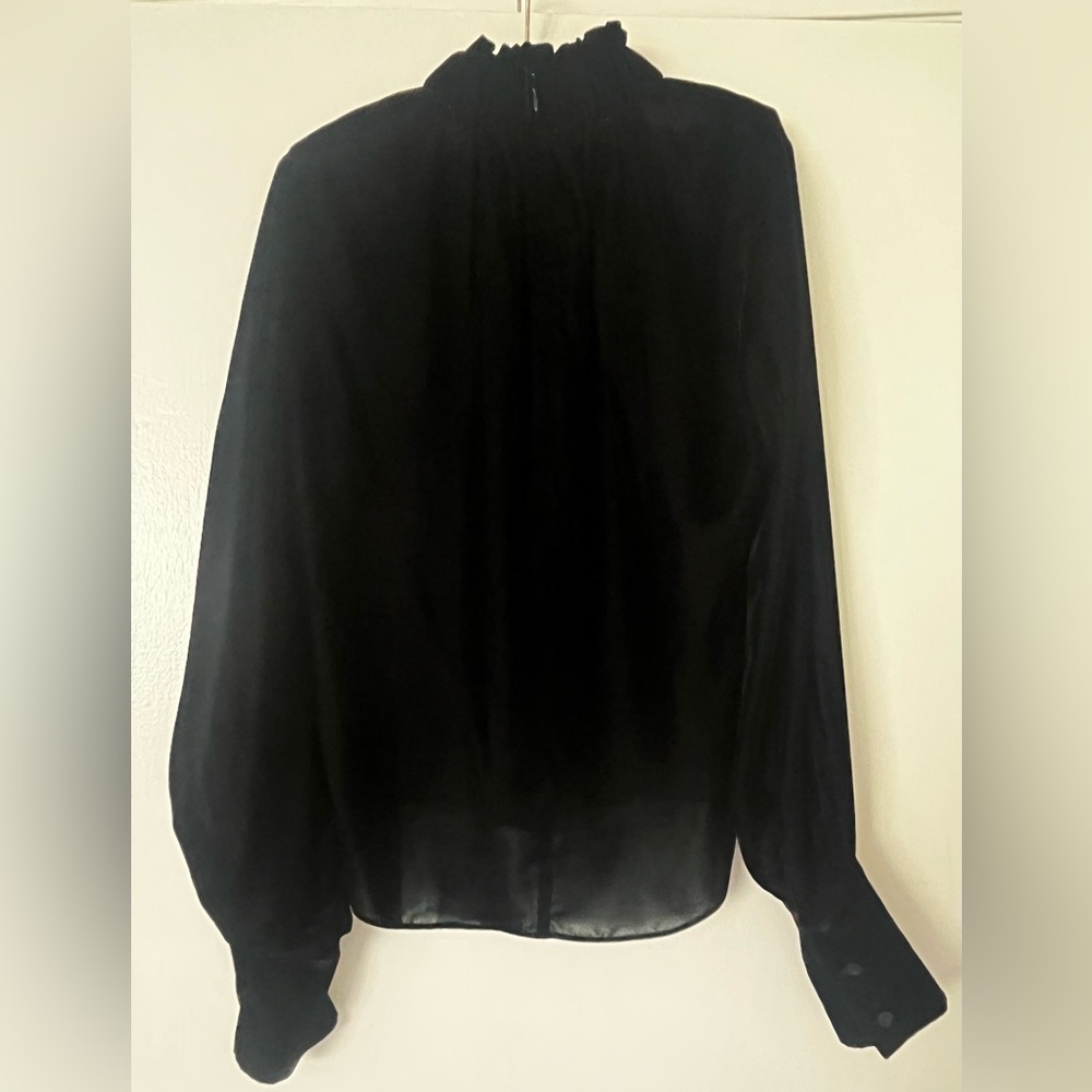 Frame Stretch Velvet Black Women's Top